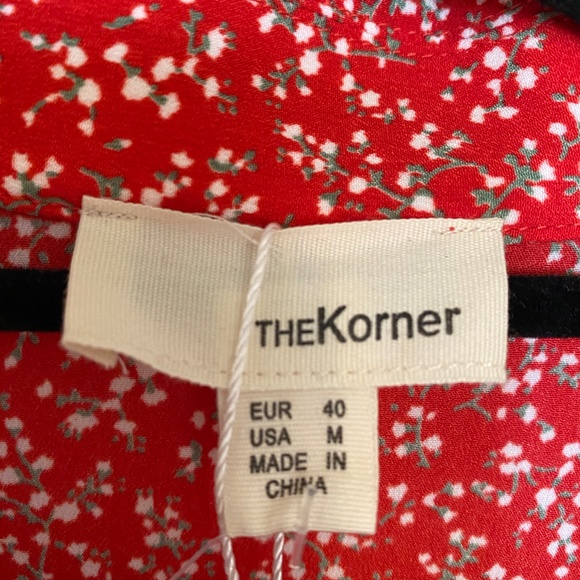 Elegant Red Floral Women's Dress - Picture 6 of 8